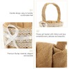 ULTNICE Wedding Flower Basket Hessian Biedermeier Basket with Lace