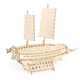 DIY Wooden Model Assembly Kit Mini Tongyeong Turtle Ship YB003 / DIY 나무 모형 조립 키트 미니 통제영 거북선 YB003