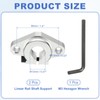 MECCANIXITY SHF12 Aluminum Linear Rod Rail Shaft Support, 12 mm