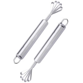 2Pcs Coconut Grater Stainless Steel Coconut Scraper Coconut Grater Fish Scraper Five Jaw Coconut Grater Slicer Coconut Meat Removal Kitchen Tool Coconut Planer for Home Kitchen Tool, Coconut Scraper