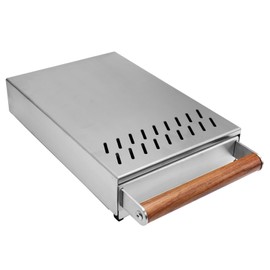 DIBTSA Espresso Knock Box Drawer, Coffee Knock Box with Shock-absorbing Removable Knock Bar and Non-Slip Base, 304 Stainless Steel, Espresso Accessories, 12.4 x 8.14 x 2.55 inch (Silver)