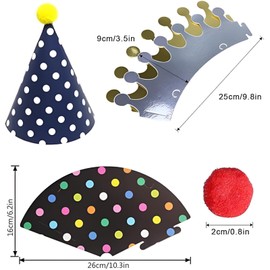 GZGRYTRC 22 Pcs Party Hats, Birthday Hat, Colorful Lovely Triangle Birthday Hats, Party Hats for Teddys for Various Parties and Celebration Ceremonies, Enhance The On-Site Atmosphere