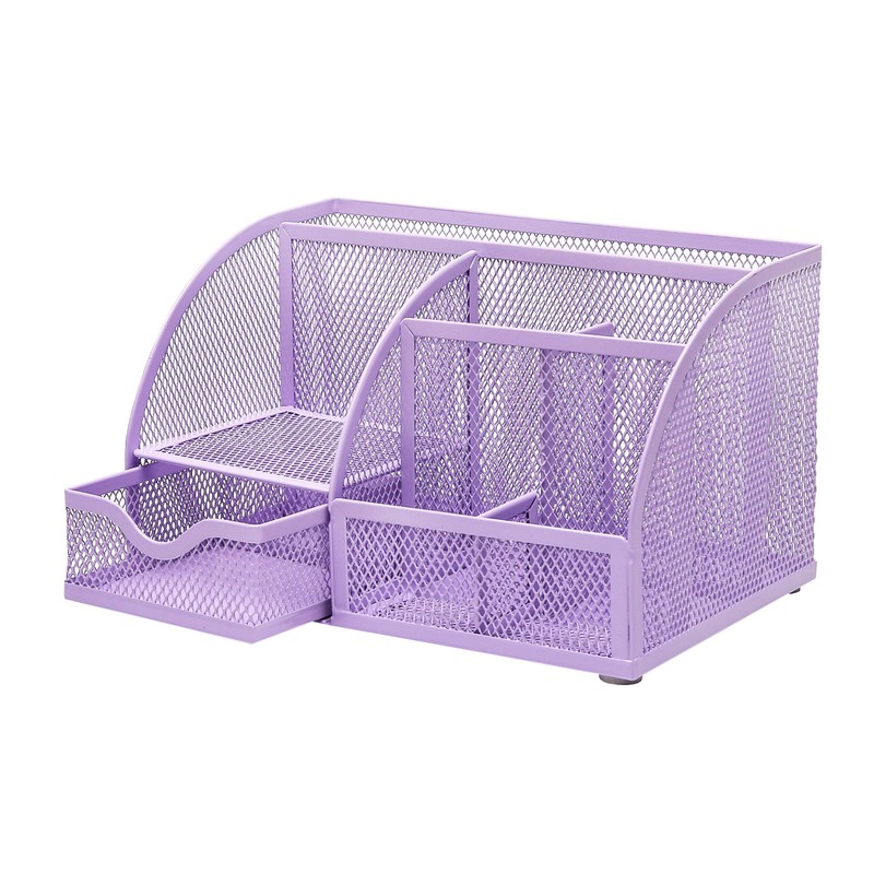 EXERZ Desk Organiser/Mesh Desk Tidy Caddy/Pencil Holder Multifunctional with 7