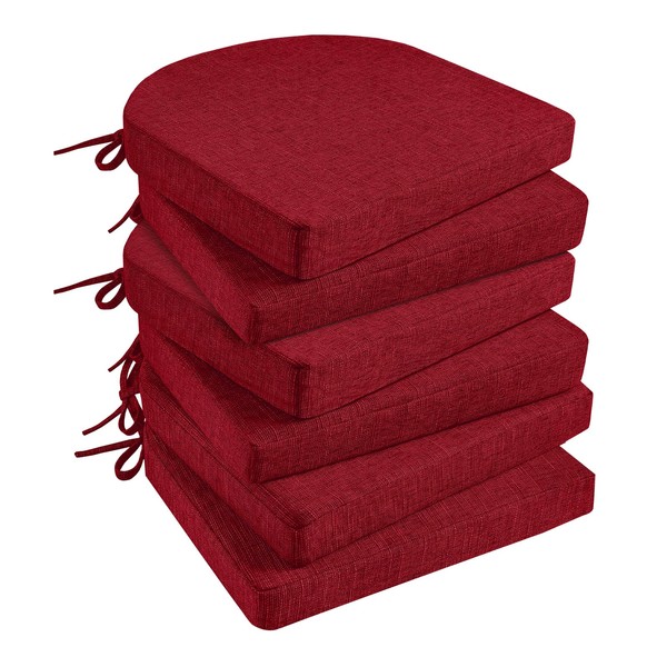 Basic Beyond Chair Cushions for Dining Chairs 6 Pack, Memory