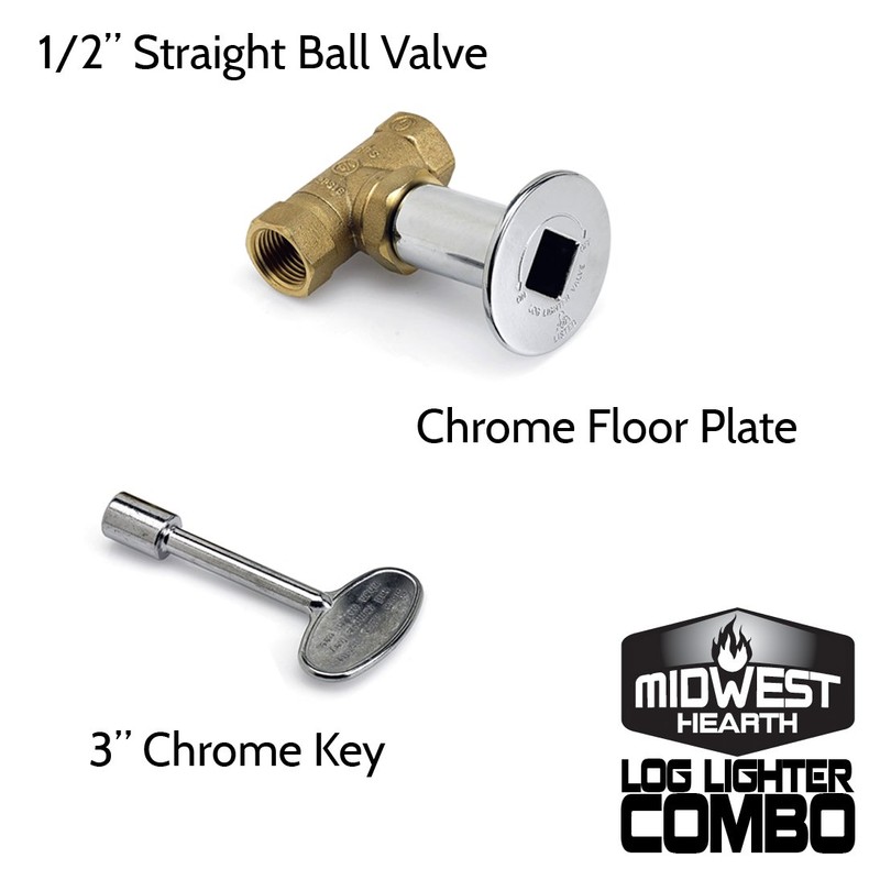 Midwest Hearth Universal Log Lighter Kit with Burner Pipe, Straight