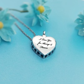 OutstandLong Lucky Elephant Cremation Jewelry Urn Necklace for Ashes Mother and Daughter Stainless Steel Keepsake Memorial Animal Pendant for Womens