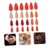 OHPHCALL 24pcs Nude Nails Glue Fake Nails for Women for