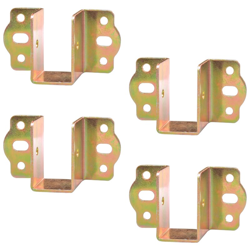 4 PCS Heavy Duty Bed Rail Metal Brackets Support Hinges