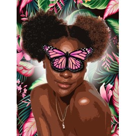 Puzzled By Art Signature Puzzle for Adults, Black Art Jigsaw Puzzles, 1000 Pieces, 500 Pieces, Vibrant Art Celebrating Culture & Diversity, Difficult Challenging, 24x18in (Pink Puff, 1000 Pieces)