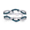 AFFY Blue & White Cubic Zirconia Guard Wrap Enhancer Ring