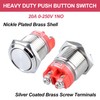 DMWD 16mm Heavy Duty Momentary Metal Push Button Switch Waterproof