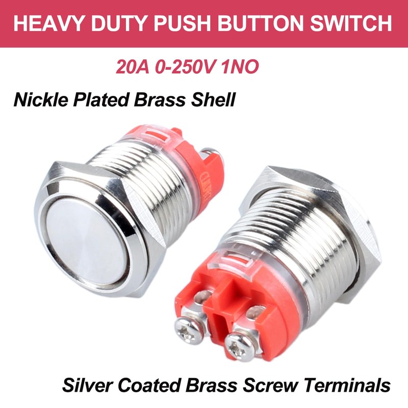 DMWD 16mm Heavy Duty Momentary Metal Push Button Switch Waterproof