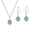 Philip Jones December (Blue Topaz) Birthstone Necklace & Drop Earrings