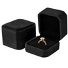 PUFEUOO Velvet Ring Box, Square Engagement Ring Box, Small Jewellery