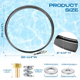 JaGely 190003 Pool Filter Tension Control Clamp Kit Compatible with Pentair, Fns Plus, Clean and Clear Plus with 194997 Machined Nut Replacement and 53108900 Spring Barrel Nut Part for Pool Spa Filter