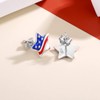 American Flag Earrings for Women Fourth of July Patriotic Stud