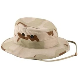 Generic 3-Color Desert Boonie Hat, 2.5"" Short Brim, Made in The USA, Tri-Color Desert Camo Boonie Cover-Jungle Hat (US, Alpha, Medium, 3-Color Desert)