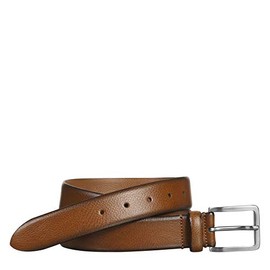 Johnston & Murphy® Italian Feather Edge Belt for Men – Shadow Stain – Brushed Antique Nickel Buckle Tan 34 One Size