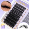 Fluffy Lash Clusters 150D+200D+300D Thick Volume Cluster Eyelash Extensions 12-25mm