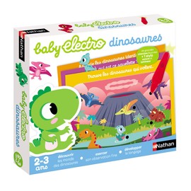 Nathan 31623 Dino Baby Electro Dinosaur Self-Correcting Electronic Educational Game for Children from 2 Years, Multicoloured, S
