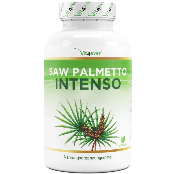 Saw Palmetto, 3000 300 VeganCaps, High Dose with Powder 3000mg Saw Palmetto