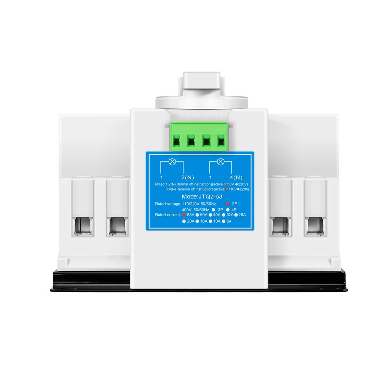 Dual Power Automatic Transfer Switch，ATS 2P 63A 110V 50/60Hz,Changeover Switch