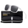 NIEEPA Men's Driving Sports Polarized Sunglasses Square Wayfarer Fashion Glasses(MatteWhite