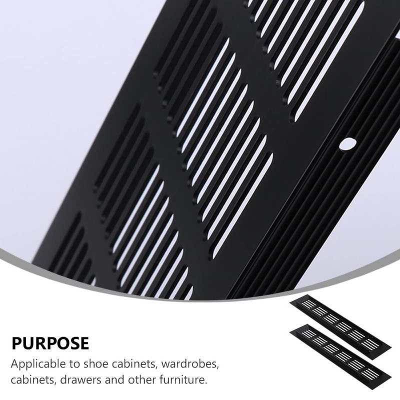 TEHAUX 2pcs Aluminum Alloy Exhaust Vents Breathable Mesh Covers for