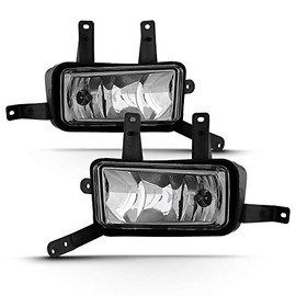 ACANII - For 2015-2020 Chevy Suburban/Tahoe Fog Lights Lamps w/Chrome Trim+Switch+Bulbs Assembly Driver & Passenger Side