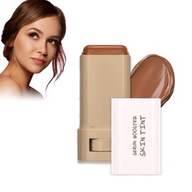 Kpeuuef Beauty Balm Serum Boosted Skin Tint Balm,Moisturizing Serum Skin Tint Balm,Solid Tinted Foundation Stick Buildable Contour Stick Natural Finish Makeup for Women(01#)