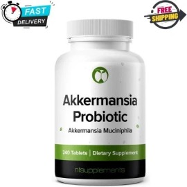Natural Foundation Supplements Akkermansia Muciniphila Probiotic Supplement 240 Tablets for Men & Women