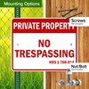 Hawaii No Trespassing Private Property Sign, 24x30 Inches, Rust Free