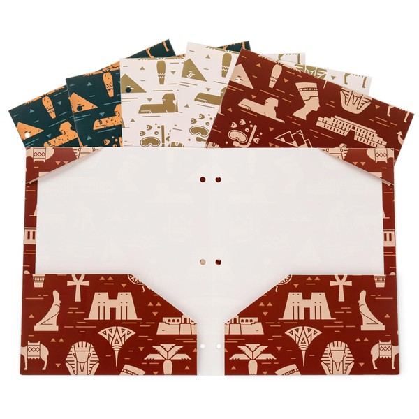 Y YOMA 6 Pack 2 Pocket Folder Letter Size Decorative