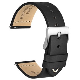 WOCCI Watch Strap, Genuine Leather, Antique Watch Band, Available in 0.67, 0.71, 0.75, 0.79, 0.83, 0.87, 0.94 inches (17, 18, 19, 20, 21, 22, 24 mm), Top-Grain Leather, Quick-Release, Leather