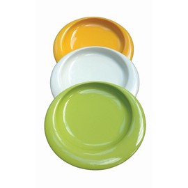 NRS Healthcare Wade Dignity Sloped Ceramic Plate - White