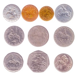 Horse Novelty Coins Collection - 5 Different Replica Tokens - Equines, Jockeys, Cavaliers, Gallopers, Stallions, Trotters - Fantasy Token Lot