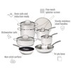 Goodful 12-Piece Classic Stainless Steel Cookware Set with Tri-Ply Base