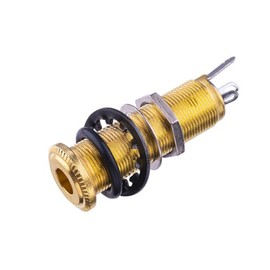 DIAO79NI Pro 1/4" Metal Stereo Guitar Bass Barrel Output Jack Plug Mono Input Jack Sockets for Electric Guitar or Bass, Gold