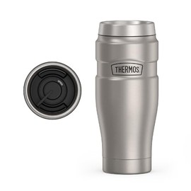 Thermos inoxidable Rey 16-Ounce Travel Tumbler, Metálico, 16 oz