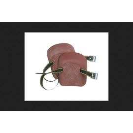 CLC Custom Leathercraft 317 Molded Natural Rubber Kneepads, Single Strap , Brown