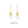 Pearl Dangle Earrings for Women U Shaped Open Wire Needle