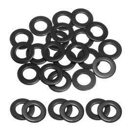 sourcing map 20 Pcs M10 Stainless Steel Flat Washers, 10mm ID x 20mm OD x 2mm Thick Black Zinc Plated Metal Washers for Screws and Bolts