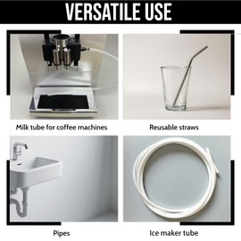 Milk Foamer Hose Brush, Tube Hose Cleaner Brush Ideal for Espresso & Coffee Machine Attachments，Extra Long Stainless Steel Brush for Cleaning Reusable Drinking Straws, Keg Lines and Pipes(13.7in)