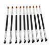 10pcs Sickle Eyeliner Brush Double Ended Sickle Eyeliner Detail Brush