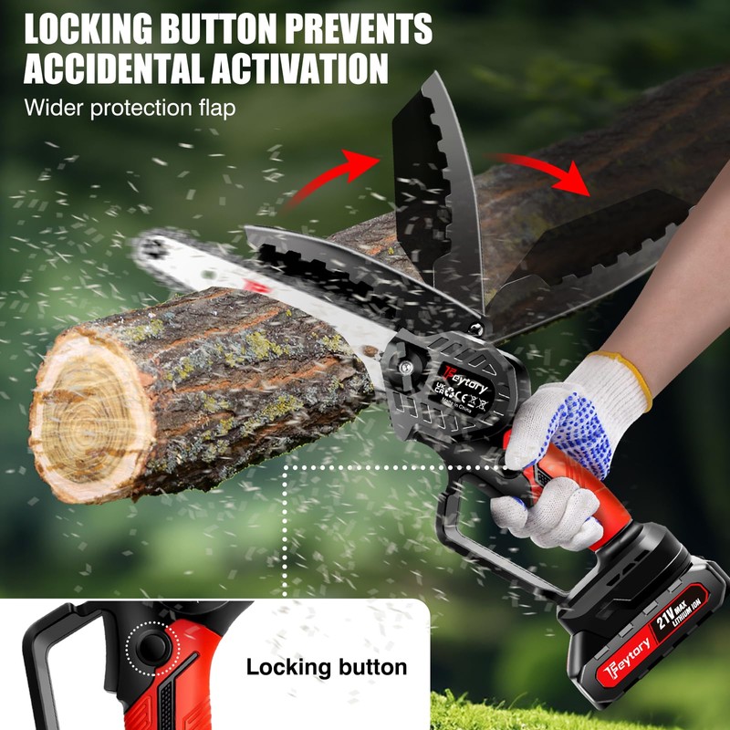 Battery Cordless Mini Chainsaw 6 Inch,Chain Saws Cordless with 700W