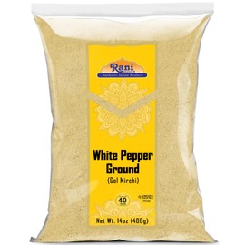 Rani White Pepper (Gol Mirch), Ground Spice 14oz (400g) ~ All Natural | Vegan | Gluten Friendly | NON-GMO | Kosher | Indian Origin