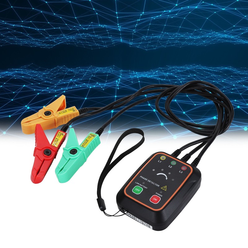 Phase Sequence Detector Non Contact Tester 3PH AC Meter Monitor