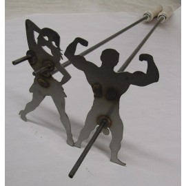 Flywheel Supply Funny Body Builder Adult Hot Dog Marshmallow Campfire Roaster Set