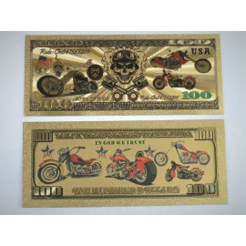 Motorcycle Biker Banknote Bill Money Sturgis Chopper Leather Patches Bags Decal