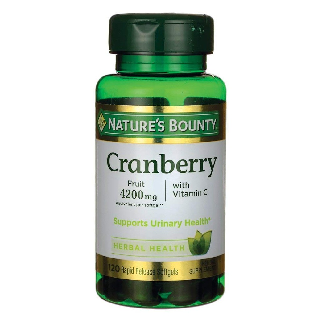 Natures Bounty Cranberry Fruit Plus Vitamin C, 4200mg (120 Softgels)